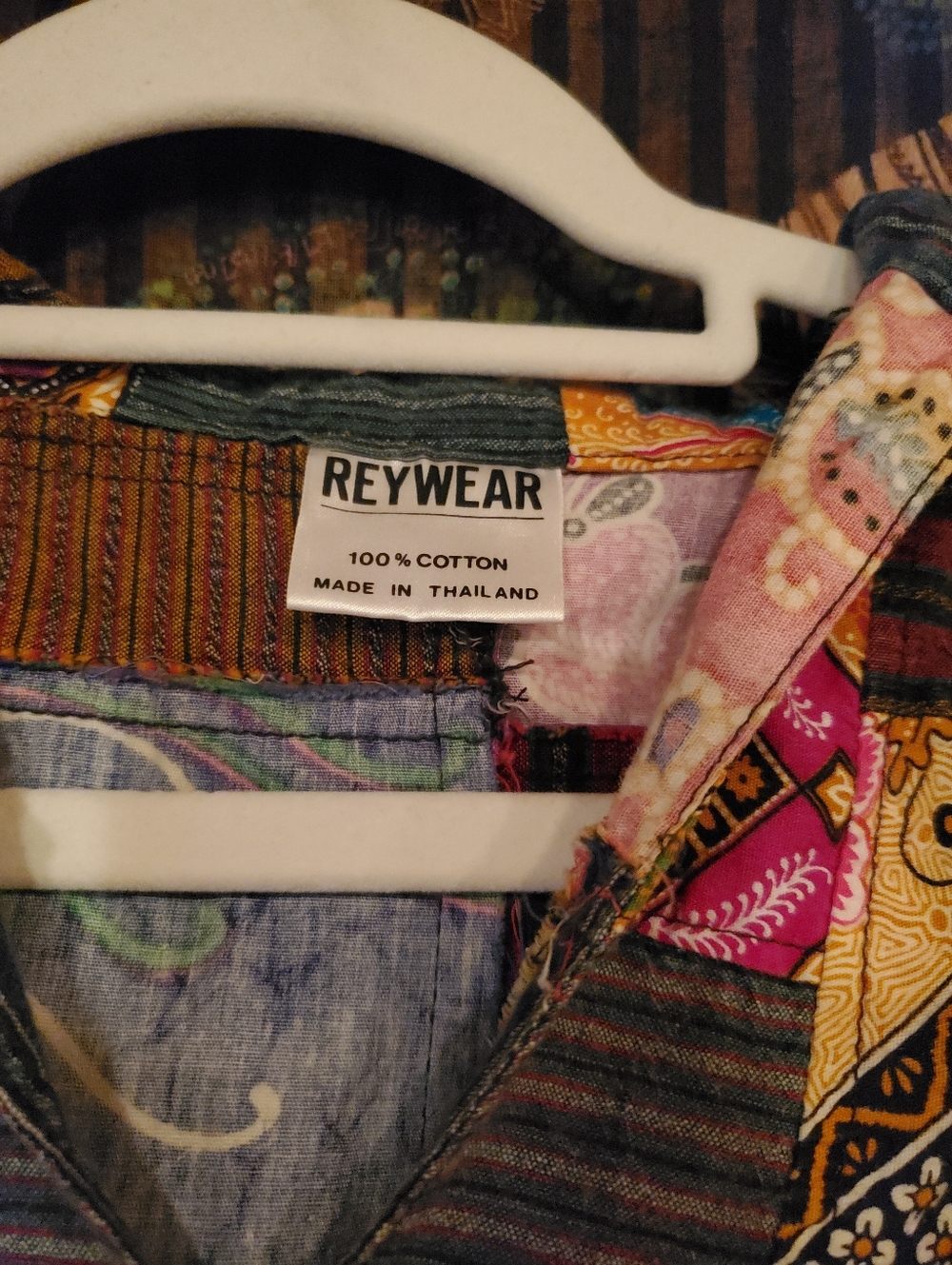 Boho Vintage Multicolor Patchwork Hoodie~β‘ - Picture 3 of 15